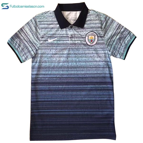 Polo Manchester City 2017/18 Azul Gris